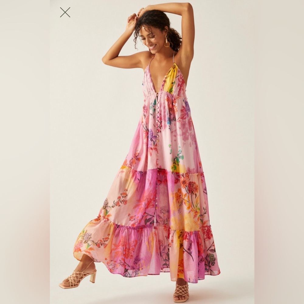 Alissa tiered maxi anthropology dress